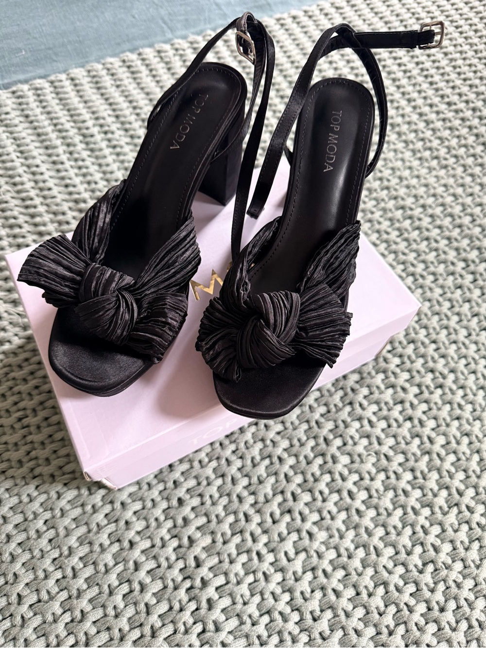 Top Moda Heels with Bow Detail